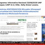 Informativo Nacional 23/09/2026 UNP Guayas / UNP-G.tv